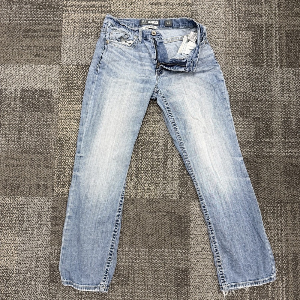 BKE Buckle Jeans Mens 31x30 Blue Tyler Straight Denim Outdoor Casual‎ Light wash